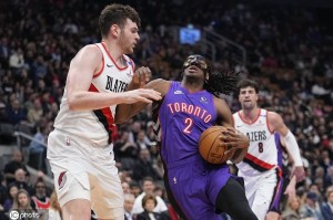 阿夫迪亚26+15巴雷特18分 夏普36+6开拓者擒猛龙